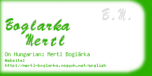 boglarka mertl business card