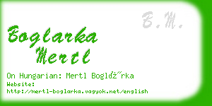 boglarka mertl business card